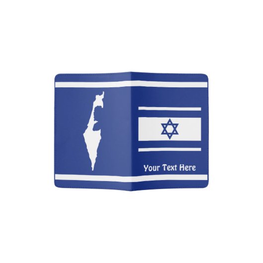 Israeli Flag And Map Passport Holder (Opened)