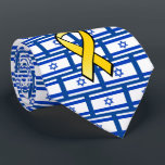 Israeli Flag Bring Them Home Free the Hostages Neck Tie<br><div class="desc">This neck tie shows your love for Israel featuring the Israeli flag and yellow ribbons symbolizing Bring Them Home for the Israeli hostages held in Gaza..</div>
