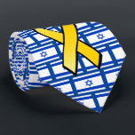 Israeli Flag Bring Them Home Free the Hostages Neck Tie<br><div class="desc">This neck tie shows your love for Israel featuring the Israeli flag and yellow ribbons symbolizing Bring Them Home for the Israeli hostages held in Gaza..</div>