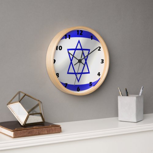 Israeli Flag Clock