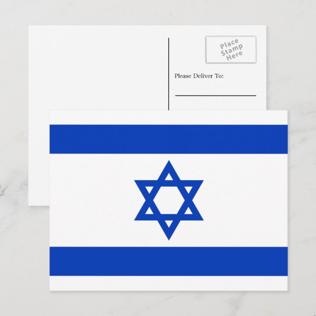 Israeli Flag, Flag of Israel Postcard (Front/Back)