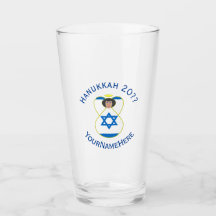 Israeli Flag Hanukkah Angel Personalized Drinking 