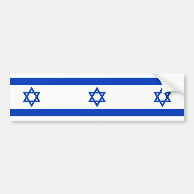 Israeli Flag (Israel) Bumper Sticker (Front)