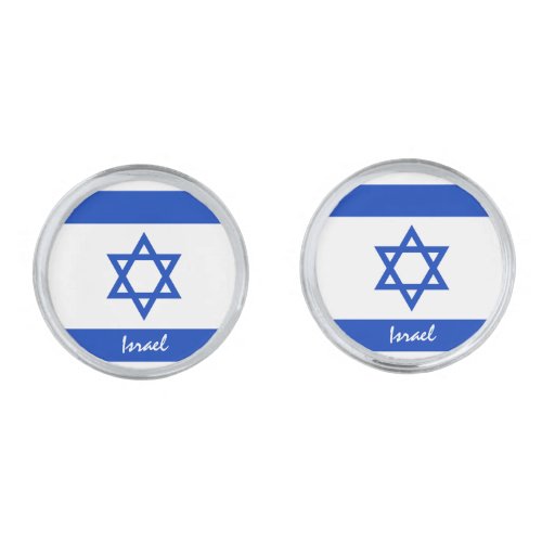 Israeli Flag Israel fashion shirt Studs business Cufflinks