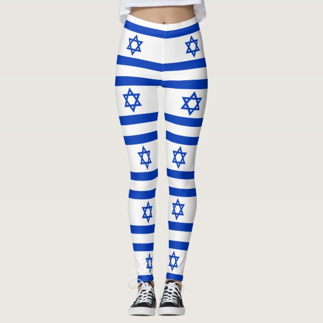Israeli Flag (Israel) Leggings (Front)