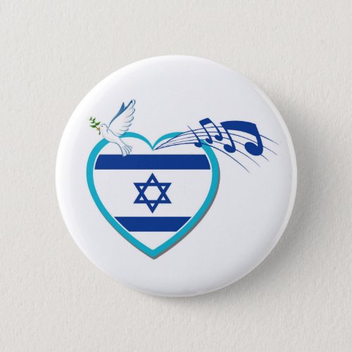 Israeli flag _ music _ peace _ love button