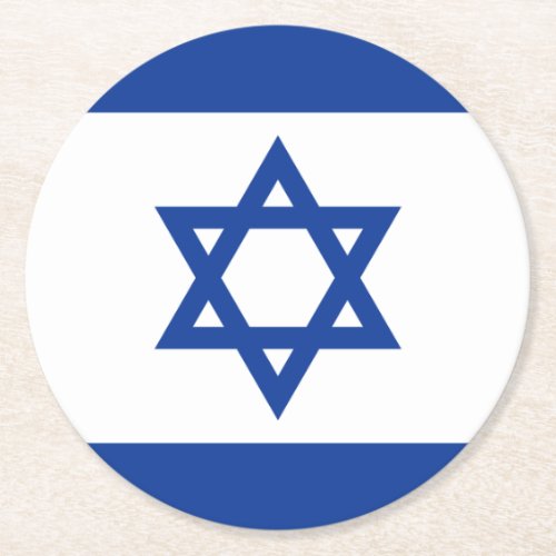Israeli flag of Israel paper drink coasters