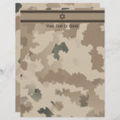 Israeli Flag On Desert Camo (Front/Back)