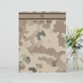 Israeli Flag On Desert Camo (Standing Front)