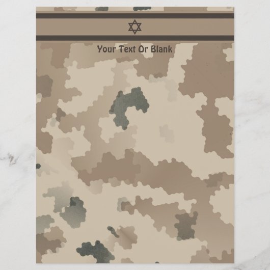 Israeli Flag On Desert Camo (Front)