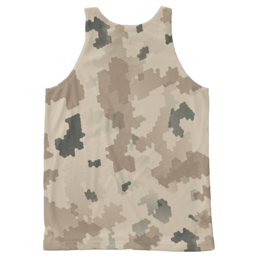 Israeli Flag On Desert Camo All-Over-Print Tank Top (Back)