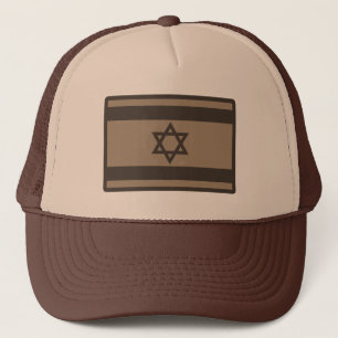 Israeli Flag On Desert Camo Trucker Hat