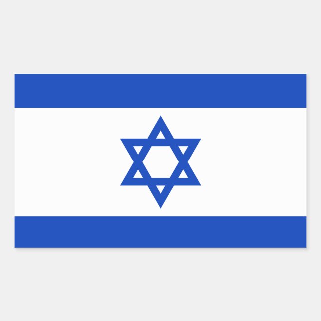 Israeli Flag Rectangular Sticker (Front)