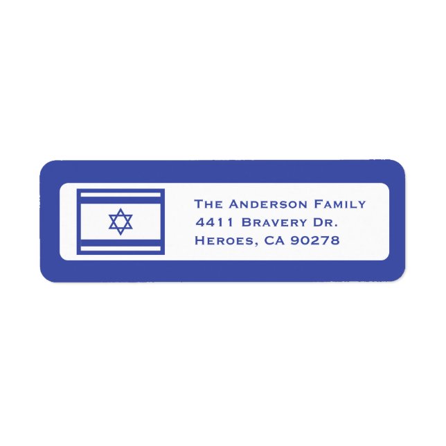 Israeli Flag Return Address Labels (Front)