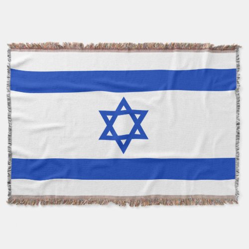 Israeli Flag Throw Blanket