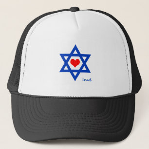 Israeli Heart & Love Israel Flag travel /sport hat