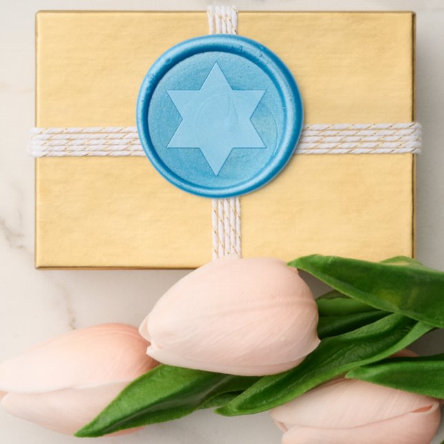 Israeli IAF Blue Star Roundel Wax Seal Sticker (Front)