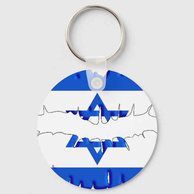 Israeli Kiss Keychain (Front)