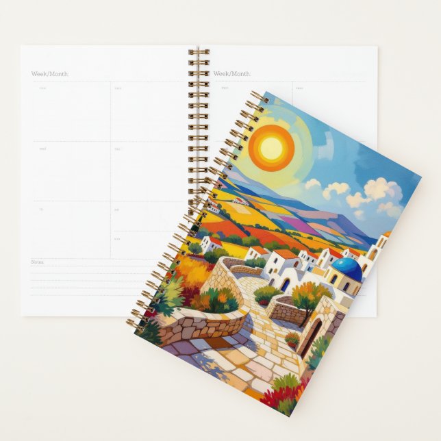 Israeli Mediterranean Landscape – Colorful Design Planner (Display)