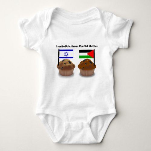 Israeli_Palestinian Conflict Muffins Baby Bodysuit