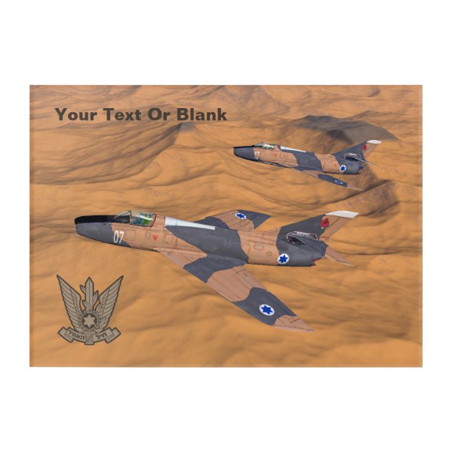 Israeli Super Mystères Over The Desert Acrylic Print (Front)