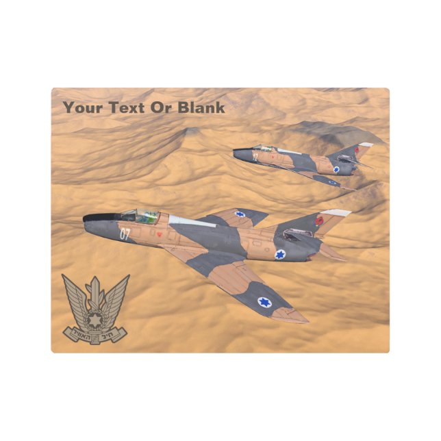 Israeli Super Mystères Over The Desert Metal Print (Front)
