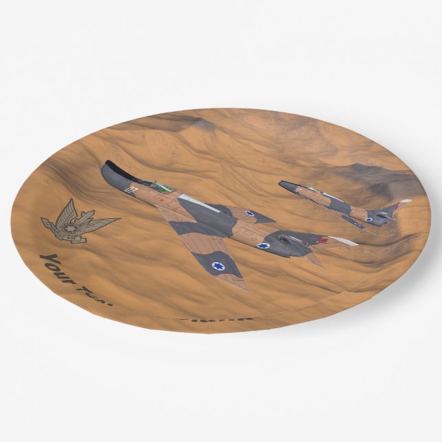 Israeli Super Mystères Over The Desert Paper Plates (Angled)