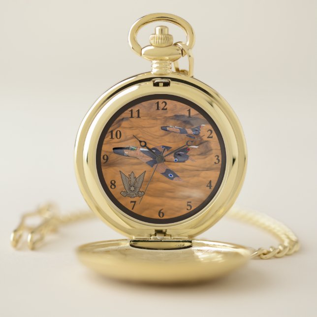 Israeli Super Mystères Over The Desert Pocket Watch (Inside)