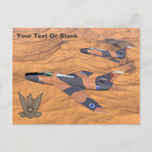 Israeli Super Mystères Over The Desert Postcard