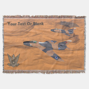 Israeli Super Mystères Over The Desert Throw Blanket