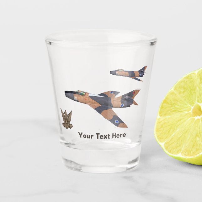 Israeli Super Mystères Shot Glass (Front)