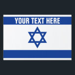 Israelian flag of Israel custom yard signs<br><div class="desc">Israelian flag of Israel custom yard signs. Stick it in the ground with H frame next to the road or drive way. Create your own personalized lawn signage for Hanukkah, Bat / Bar Mitzvah party, welcome home, events, wedding, politics, political support, national holidays, family reunions, Birthday etc. Jewish star of...</div>