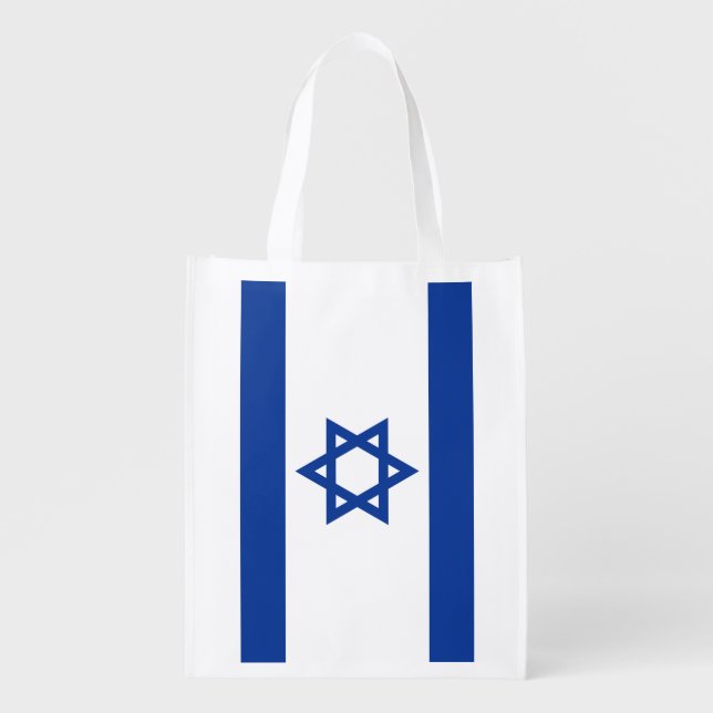 Israelian flag of Israel grocery shopping bag (Front)
