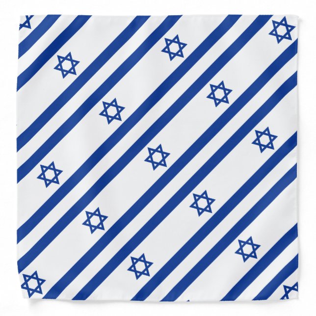 Israelian flag of Israel pattern bandana (Front)