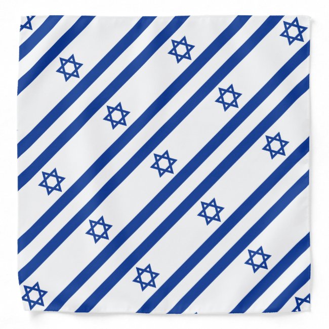 Israelian flag of Israel pattern bandana