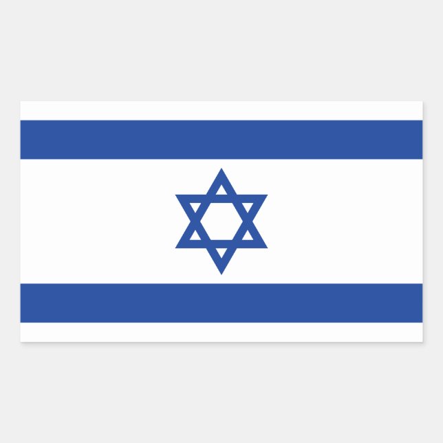 Israelian flag of Israel rectangle sticker (Front)