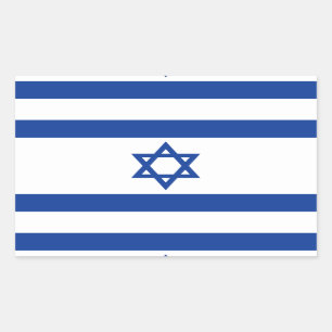 Israelian flag of Israel rectangle sticker