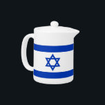 Israelian Flag Teapot<br><div class="desc">Enhance your tea-drinking experience with our exquisite teapot featuring the flag of Israel! This beautifully crafted teapot is more than just a kitchen essential; it’s a tribute to Israel’s rich cultural heritage. The striking design showcases the iconic Israeli flag, making it a unique and meaningful way to celebrate your connection...</div>