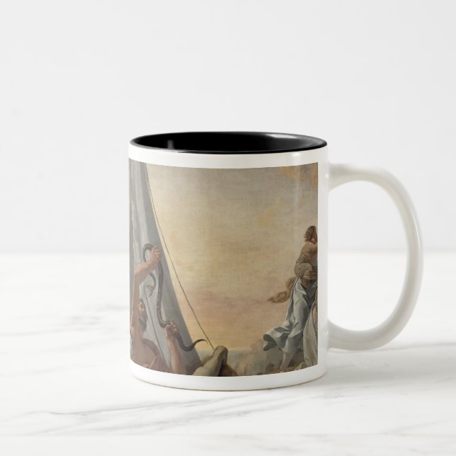 Israelites Afflicted with the Brazen Serpent Two-Tone Coffee Mug (Right)