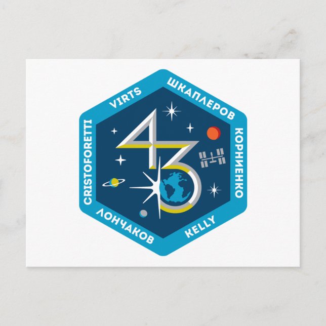 ISS Crews:  Expedition 43 Postcard (Front)