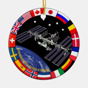 ISS Members Composite Logo Ceramic Ornament