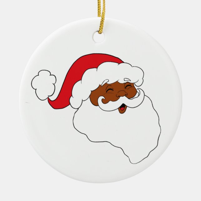 Issa Almondy Santa Ceramic Ornament (Front)