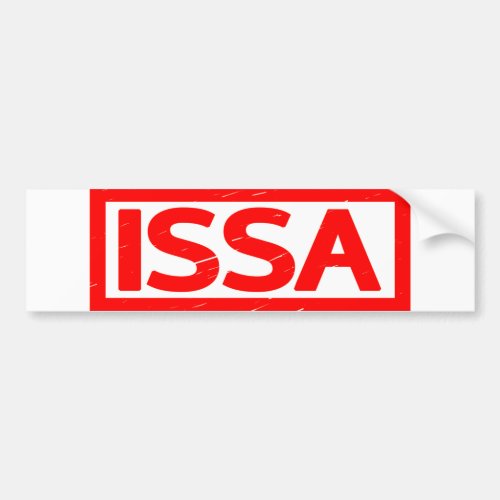 Issa Stamp Bumper Sticker