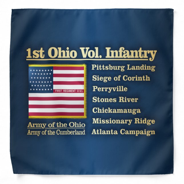 Ist Ohio Volunteer Infantry (BH) Bandana (Front)