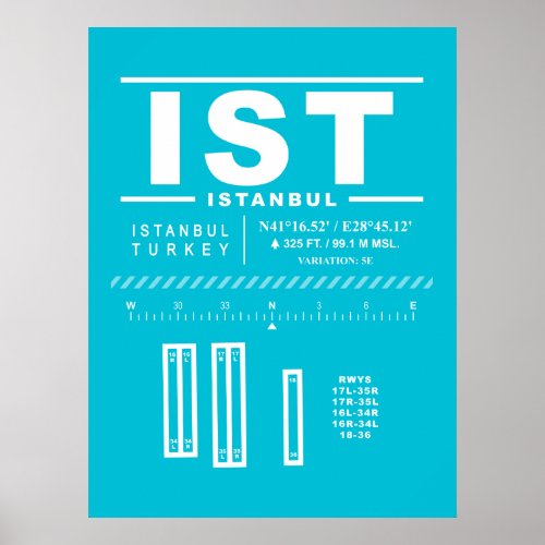 Istanbul Airport IST  Poster