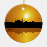 Istanbul And Sunset Ceramic Ornament at Zazzle