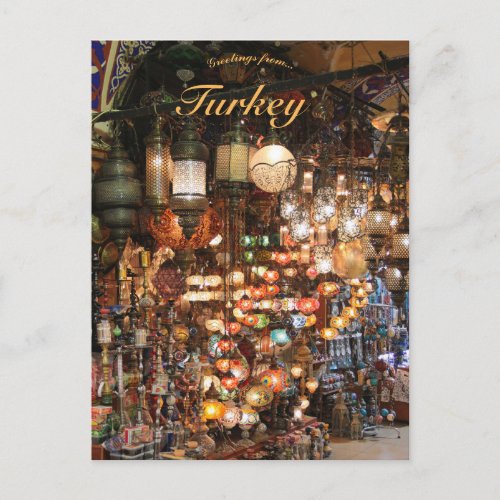 Istanbul Bazaar in Turkey Postcard