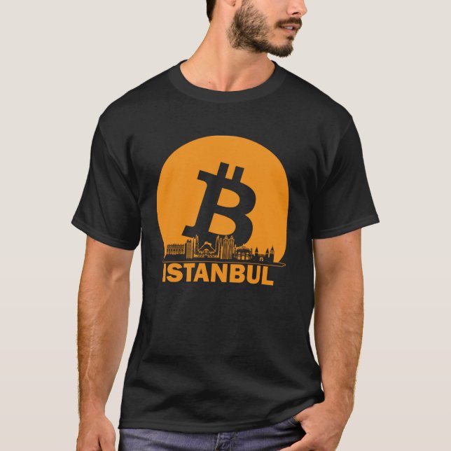 Istanbul Bitcoin Maximalist  Bitcoin Istanbul Skyl T-Shirt (Front)