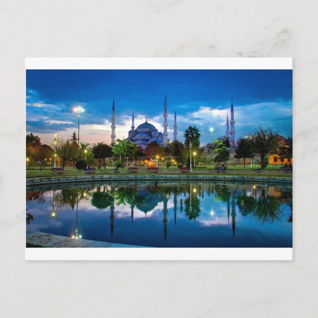 Istanbul Blue Mosque in Turkey Postcard (Front)