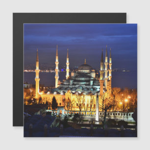 Istanbul Blue Mosque Night Scenery Premium Travel 
